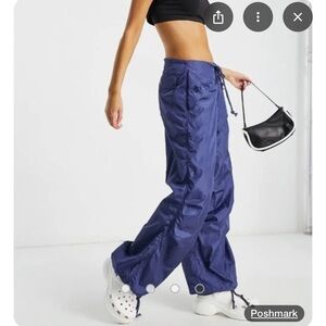 Edikted Wide Leg Parachute Pants NWT